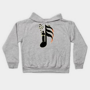 Ukulele Musician - thirty-second note Kids Hoodie